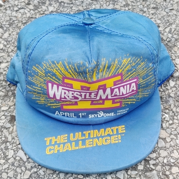 Wwf Other - 1990 WWF Wrestlemania VI Toronto,Ontario Satin Snapback Cap Hat Made in USA One